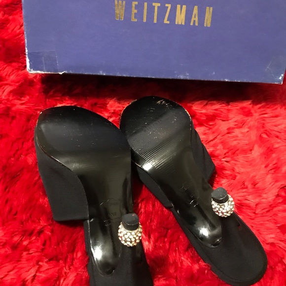 Stuart Weitzman Black jeweled heel Shoes, size 8 - Picture 4 of 10